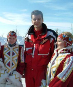 Михаил Прохоров на горнолыжном курорте Куршавель
